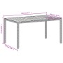 Garden table PE rattan and beige acacia wood 150x90x75 cm by , Garden tables - Ref: Foro24-368127, Price: 143,82 €, Discount: %