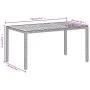 Garden table PE rattan and beige acacia wood 150x90x75 cm by , Garden tables - Ref: Foro24-368127, Price: 151,76 €, Discount: %