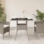 Garden table glass surface and gray PE rattan 80x80x75 cm by , Garden tables - Ref: Foro24-368131, Price: 81,34 €, Discount: %
