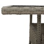 Garden table glass surface and gray PE rattan 80x80x75 cm by , Garden tables - Ref: Foro24-368131, Price: 82,97 €, Discount: %