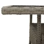 Garden table glass surface and gray PE rattan 80x80x75 cm by , Garden tables - Ref: Foro24-368131, Price: 81,34 €, Discount: %
