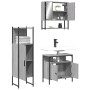 3-teiliges Badezimmermöbelset aus grauem Sonoma-Sperrholz von , Badezimmermöbel - Ref: Foro24-3214698, Preis: 160,74 €, Rabat...