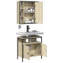 Set de muebles de baño 2 pzas madera contrachapada roble Sonoma