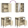 Set de muebles de baño 2 pzas madera contrachapada roble Sonoma
