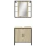 2-teiliges Badezimmermöbelset aus Sonoma-Eichensperrholz von , Badezimmermöbel - Ref: Foro24-3214721, Preis: 134,12 €, Rabatt: %