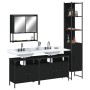 4-teiliges Badezimmermöbelset aus schwarzem Sperrholz von , Badezimmermöbel - Ref: Foro24-3214685, Preis: 250,97 €, Rabatt: %