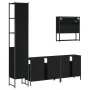 4-teiliges Badezimmermöbelset aus schwarzem Sperrholz von , Badezimmermöbel - Ref: Foro24-3214685, Preis: 246,72 €, Rabatt: %