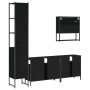 4-teiliges Badezimmermöbelset aus schwarzem Sperrholz von , Badezimmermöbel - Ref: Foro24-3214685, Preis: 250,97 €, Rabatt: %