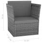 Gartenstuhl mit anthrazitgrauem synthetischem Rattanhocker von vidaXL, Gartenstühle - Ref: Foro24-48193, Preis: 150,96 €, Rab...