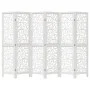 White Paulownia solid wood 6-panel dividing screen by , Room dividers - Ref: Foro24-358745, Price: 160,51 €, Discount: %