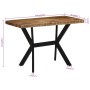 Esstisch aus massivem Mangoholz, 110 x 55 x 75 cm von , Küchen- und Esstische - Ref: Foro24-358881, Preis: 182,25 €, Rabatt: %