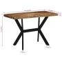 Esstisch aus massivem Mangoholz, 110 x 55 x 75 cm von , Küchen- und Esstische - Ref: Foro24-358881, Preis: 181,60 €, Rabatt: %