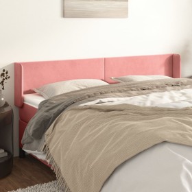 Cabecero de terciopelo rosa 163x16x78/88 cm en Cabeceros y pies de cama | Comprar online en Foro24