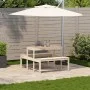 Solid pine wood picnic table 110x134x75 cm by , Garden tables - Ref: Foro24-832557, Price: 85,44 €, Discount: %