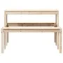 Solid pine wood picnic table 110x134x75 cm by , Garden tables - Ref: Foro24-832557, Price: 85,44 €, Discount: %