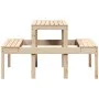 Mesa de picnic madera maciza de pino 110x134x75 cm de , Mesas de jardín - Ref: Foro24-832557, Precio: 85,44 €, Descuento: %