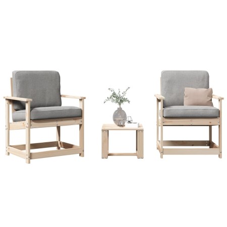 Gartenmöbel-Set 3-teilig aus massivem Kiefernholz von , Gartenstühle - Ref: Foro24-832630, Preis: 97,68 €, Rabatt: %