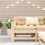 Sofá de jardín con reposabrazo mesa auxiliar madera maciza pino de , Sofás de exterior - Ref: Foro24-844878, Precio: 61,41 €,...