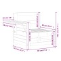 Garden sofa with armrest side table solid pine wood by , Outdoor sofas - Ref: Foro24-844878, Price: 62,18 €, Discount: %