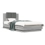 Cama con cabecero madera de ingeniería gris Sonoma 90x200 cm de , Camas y somieres - Ref: Foro24-3209945, Precio: 148,81 €