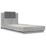 Sonoma gray engineered wood bed with headboard 90x200 cm by , Beds and slatted bases - Ref: Foro24-3209945, Price: 147,16 €, ...