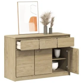 SAUDA sideboard solid oak-colored pine wood 114x43x75.5 cm by , Sideboards - Ref: Foro24-377601, Price: 175,90 €, Discount: %
