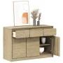 SAUDA Sideboard aus massivem eichenfarbenem Kiefernholz 114x43x75,5 cm von , Sideboards - Ref: Foro24-377601, Preis: 175,90 €...