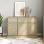 SAUDA sideboard solid oak-colored pine wood 114x43x75.5 cm by , Sideboards - Ref: Foro24-377601, Price: 179,14 €, Discount: %