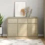 SAUDA sideboard solid oak-colored pine wood 114x43x75.5 cm by , Sideboards - Ref: Foro24-377601, Price: 175,87 €, Discount: %