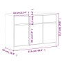 Aparador SAUDA madera maciza pino color roble 114x43x75,5 cm de , Aparadores - Ref: Foro24-377601, Precio: 179,14 €, Descuent...