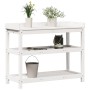 Plantation table with white pine wood shelves 108x45x86.5 cm by , Pot stands - Ref: Foro24-832438, Price: 144,62 €, Discount: %