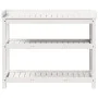 Plantagentisch mit Regalen aus weißem Kiefernholz, 108 x 45 x 86,5 cm von , Topfständer - Ref: Foro24-832438, Preis: 142,51 €...
