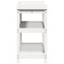 Plantation table with white pine wood shelves 108x45x86.5 cm by , Pot stands - Ref: Foro24-832438, Price: 144,62 €, Discount: %
