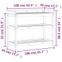 Plantation table with white pine wood shelves 108x45x86.5 cm by , Pot stands - Ref: Foro24-832438, Price: 144,62 €, Discount: %