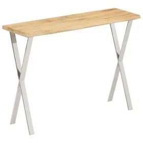 Console table with natural edge solid mango wood 105x33x76 cm by , console tables - Ref: Foro24-372764, Price: 126,53 €, Disc...