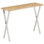 Mesa consola con borde natural madera mango maciza 105x33x76 cm