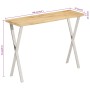 Mesa consola con borde natural madera mango maciza 105x33x76 cm