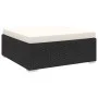 Sectional footrest with 1 unit of black synthetic rattan cushion by vidaXL, Modular outdoor sofas - Ref: Foro24-46802, Price:...