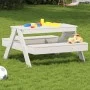 Children's picnic table solid white pine wood 88x97x52 cm by , Garden tables - Ref: Foro24-832597, Price: 82,64 €, Discount: %