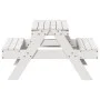 Children's picnic table solid white pine wood 88x97x52 cm by , Garden tables - Ref: Foro24-832597, Price: 82,64 €, Discount: %