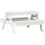 Children's picnic table solid white pine wood 88x97x52 cm by , Garden tables - Ref: Foro24-832597, Price: 82,64 €, Discount: %