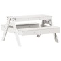 Kinder-Picknicktisch aus massivem weißem Kiefernholz, 88 x 97 x 52 cm von , Gartentische - Ref: Foro24-832597, Preis: 83,41 €...