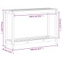 Pflanztisch und Regal aus massivem braunem Holz 108x35x75 cm von , Topfständer - Ref: Foro24-844630, Preis: 91,20 €, Rabatt: %