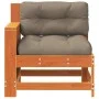 Gartensofa mit Armlehnen und Kissen aus wachsbraunem Kiefernholz von , Outdoor-Sofas - Ref: Foro24-844922, Preis: 96,16 €, Ra...