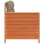 Garden sofa with armrests and wax brown pine wood cushion by , Outdoor sofas - Ref: Foro24-844922, Price: 97,04 €, Discount: %