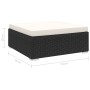 Sectional footrest with 1 unit of black synthetic rattan cushion by vidaXL, Modular outdoor sofas - Ref: Foro24-46802, Price:...