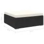 Sectional footrest with 1 unit of black synthetic rattan cushion by vidaXL, Modular outdoor sofas - Ref: Foro24-46802, Price:...