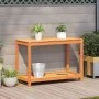 Mesa de plantación y estante madera maciza marrón 108x50x75 cm de , Soportes para macetas - Ref: Foro24-844632, Precio: 76,23...