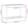 Planting table and shelf solid brown wood 108x50x75 cm by , Pot stands - Ref: Foro24-844632, Price: 73,82 €, Discount: %