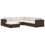 Sectional footrest with 1 unit of black synthetic rattan cushion by vidaXL, Modular outdoor sofas - Ref: Foro24-46802, Price:...